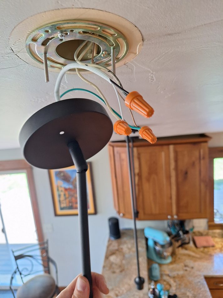 Light fixture wiring installation in Steamboat Springs